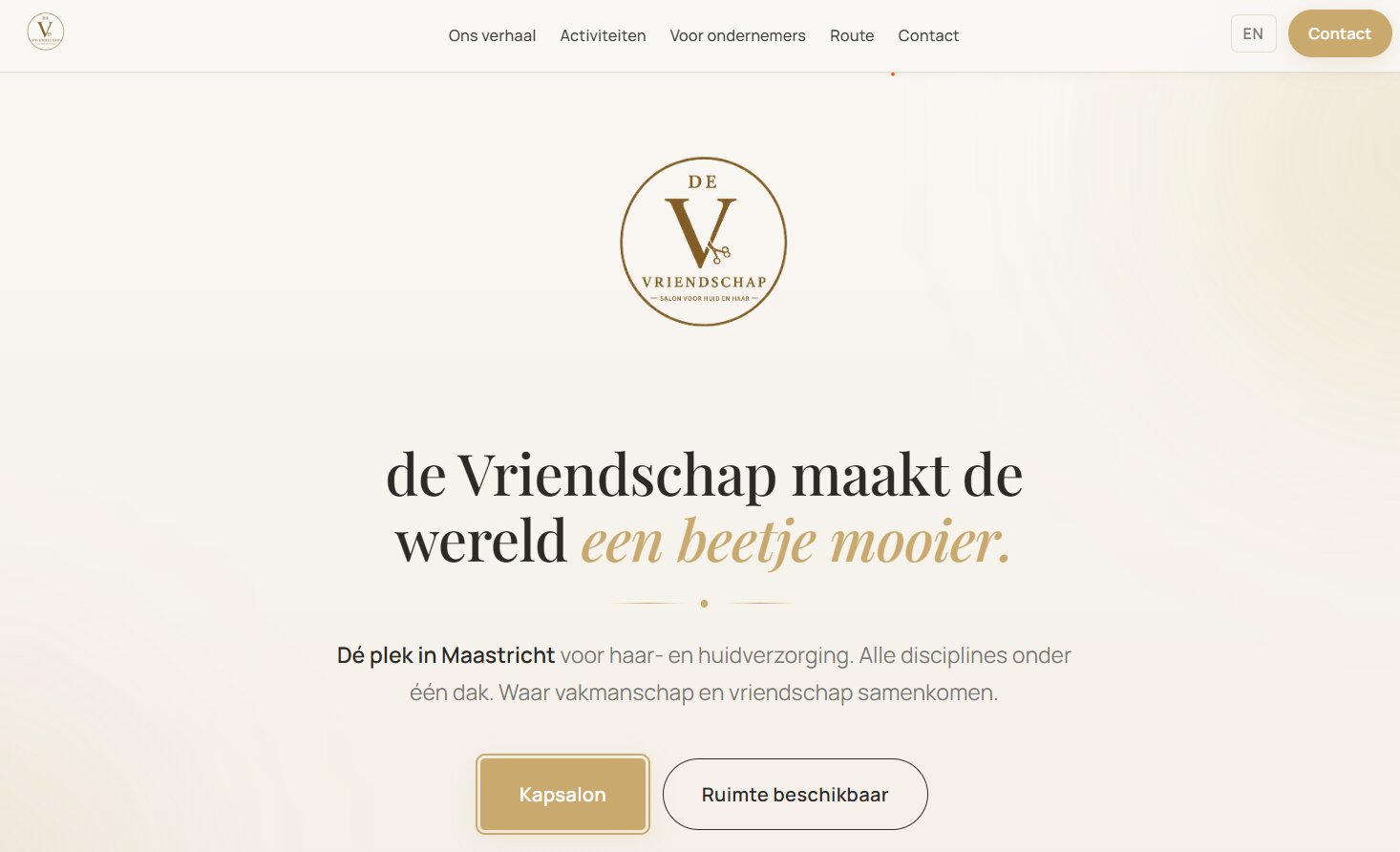 de Vriendschap website screenshot