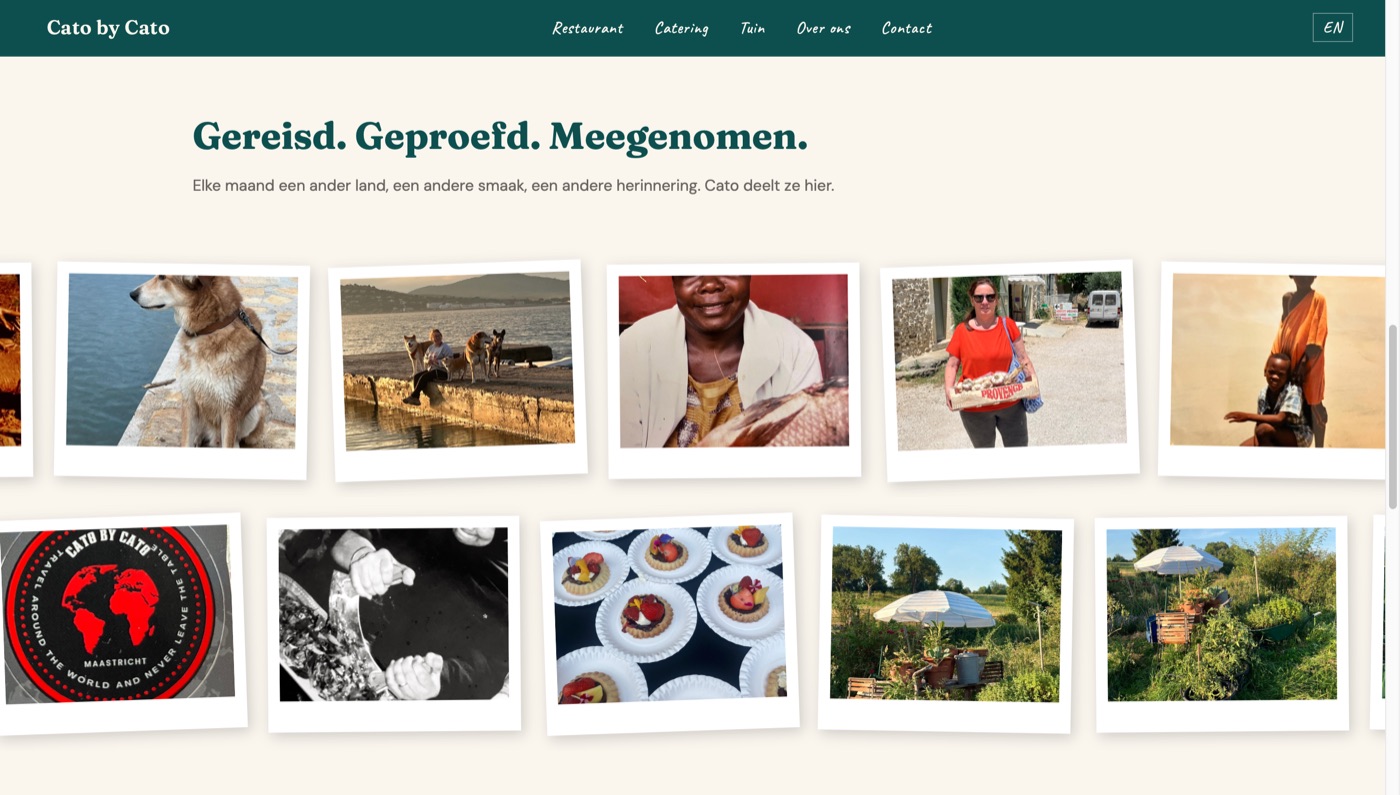 Screenshot van de website van Cato by Cato